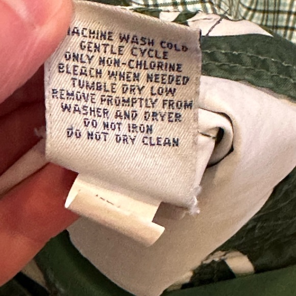 Old Navy Size M Men’s Vintage Green Blue Plaid Swim Trunks Shorts Hook Loop Tie - Picture 8 of 9